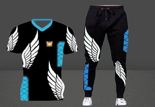 Men's Mesh T-Shirt and Full Pant Set in 6 Colours, Sizes M to XL