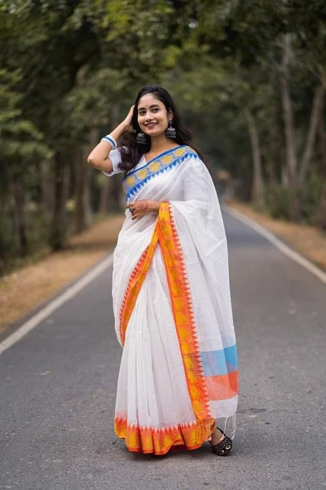 Women's Tangail Modhurai Saree, 13 Haath, 6 Colours