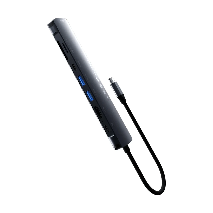 GAMDIAS MERCURY M1-800 USB-C to HDMI, LAN, SD & microSD Hub Gray