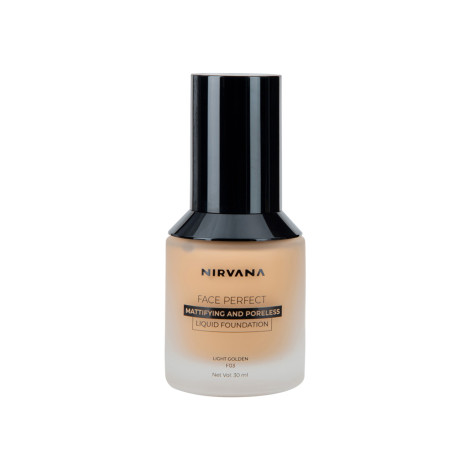 Nirvana Face Perfect Mattifying Poreless Liquid Foundation - Light Golden (China)