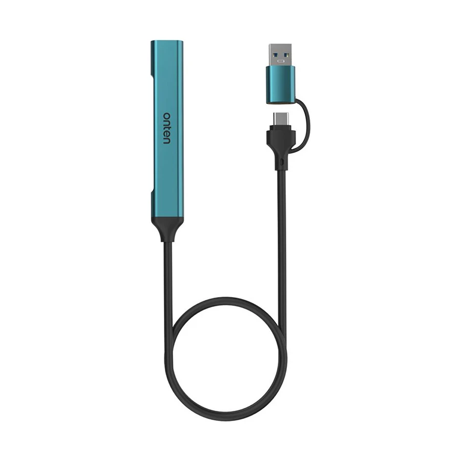 Onten OTN-UCA9701 USB-C & USB-A to Quad USB Hub Gray