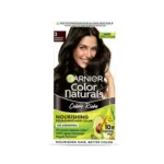 Garnier Color Naturals Creme Riche Nourishing Permanent Hair Color - 3 Darkest Brown 70ml+60g (India)