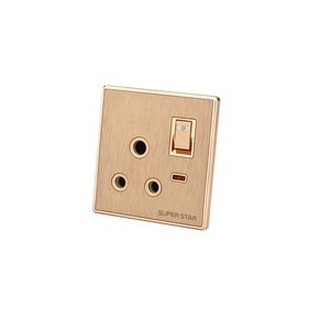 Super Star Glamour 3 Pin Round Socket With Switch