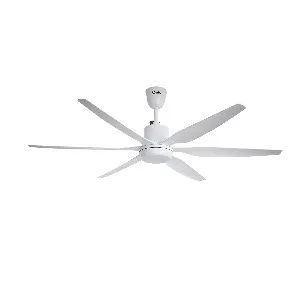 Qulik Silex 54"- Modern Decorative Silent ABS Blade Under light with Remote Ceiling Fan (White) Q-6507-W