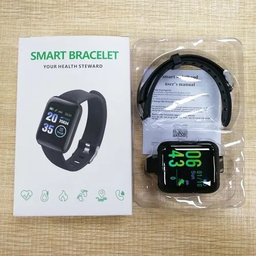 116 Plus Smart Watch Heart Rate Fitness Tracker Silicone Strap