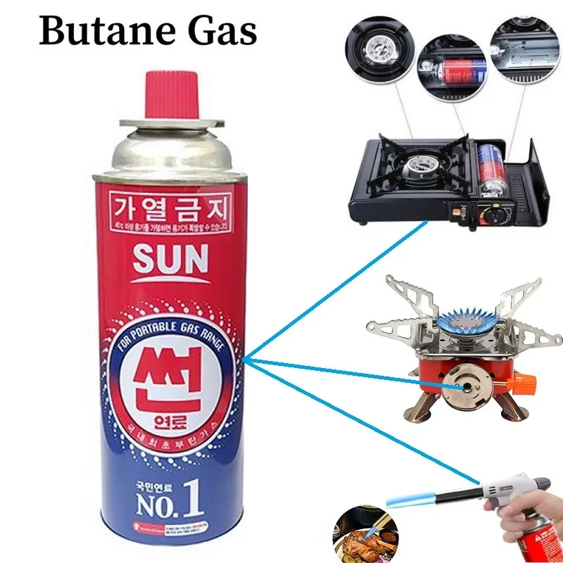 Sun Butane Gas Cartridge 220g – Portable & Leak-Proof High-Purity Fuel Canister for Camping Stoves, Heaters & Outdoor Cooking
