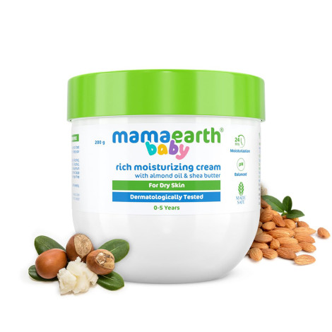 Mamaearth Baby Rich Moisturizing Cream for Dry Skin 200g (India)
