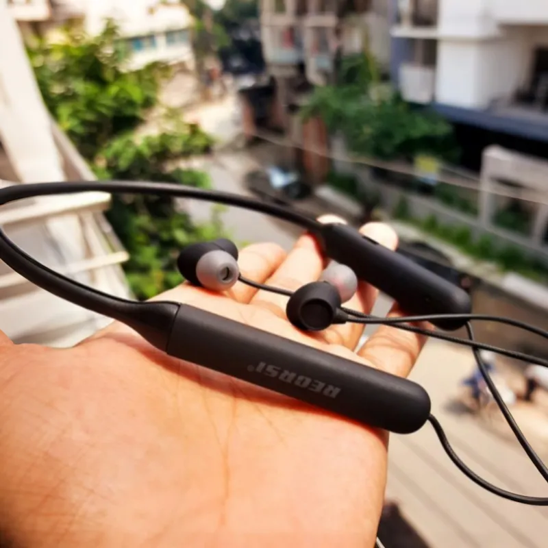 Recrsi RE-NY026 Wireless Bluetooth Neckband Headset | 18 Hours Playtime, Super Waterproof Sports Earphones with Mic, EQ & Magnetic Earbuds
