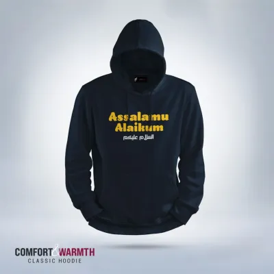 Assalamu Alaikum Islamic Hoodie (Navy Blue)
