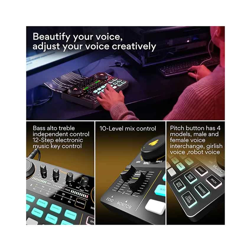 Maono AU-AM200 Maonocaster Lite Portable All-in-One Podcast Studio