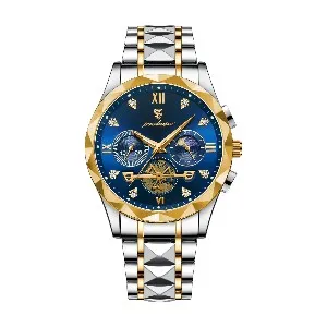 POEDAGAR 996 Luxury Man Luminous Chronograph Watch for Men Stainless Steel Men's Quartz Watches