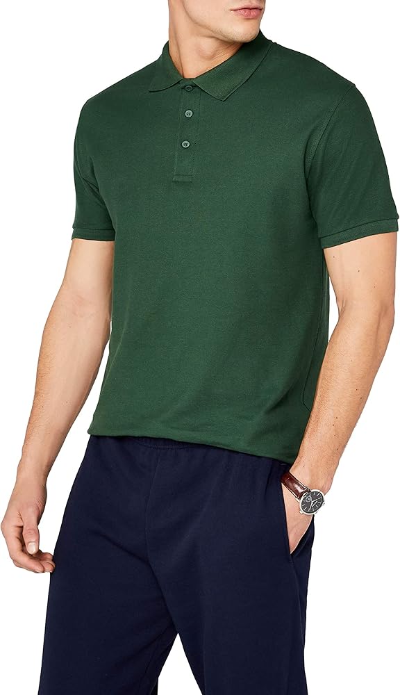 Men's Solid Cotton Half Sleeve Polo Shirt, 200 GSM, Size XL