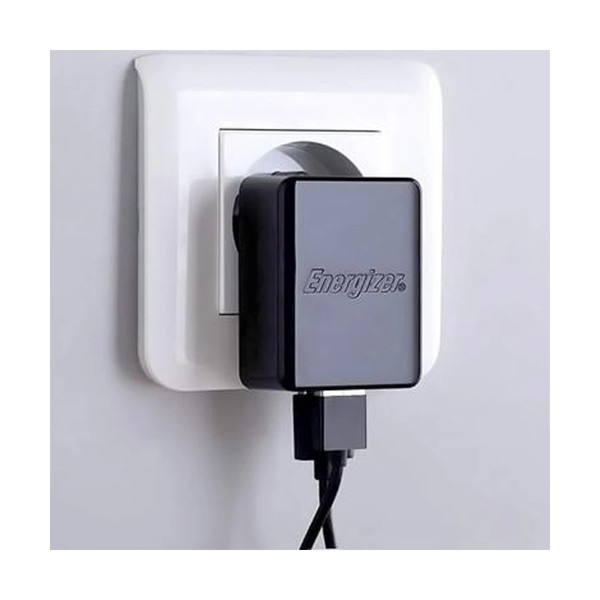 Energizer ACA2CUKUMC3 17W Dual USB UK Black Charger