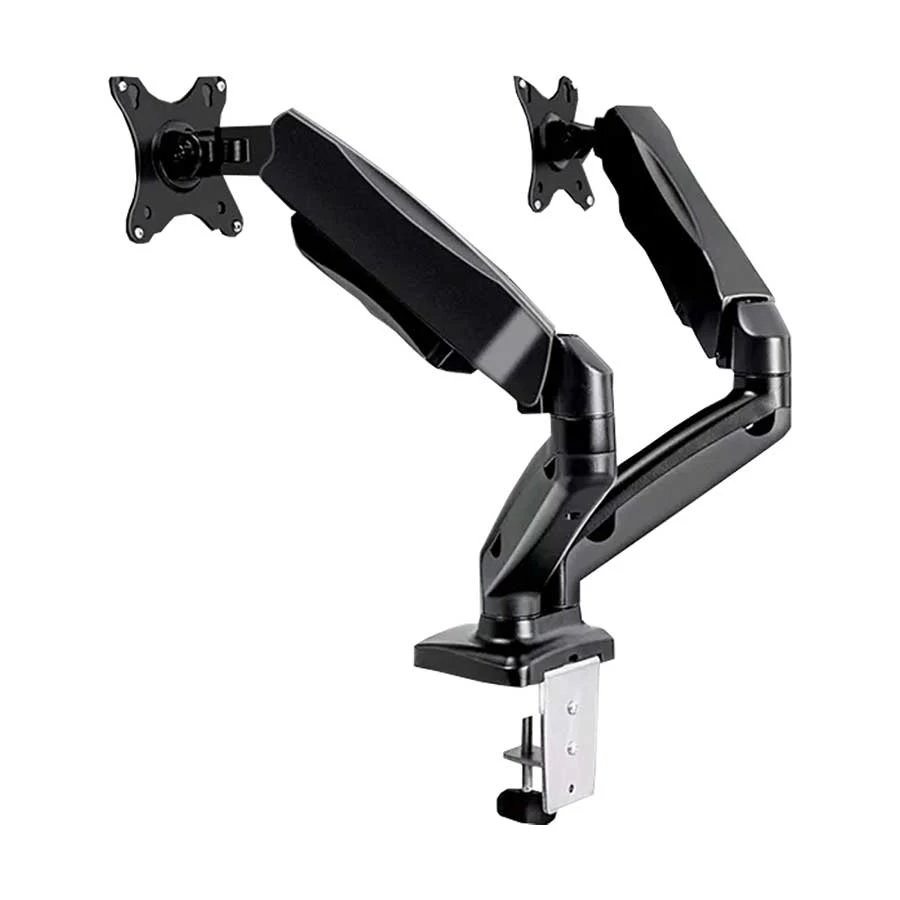 Kaloc KLC V28 17-27 Inch Dual Arm Gas Spring Monitor Desk Mount