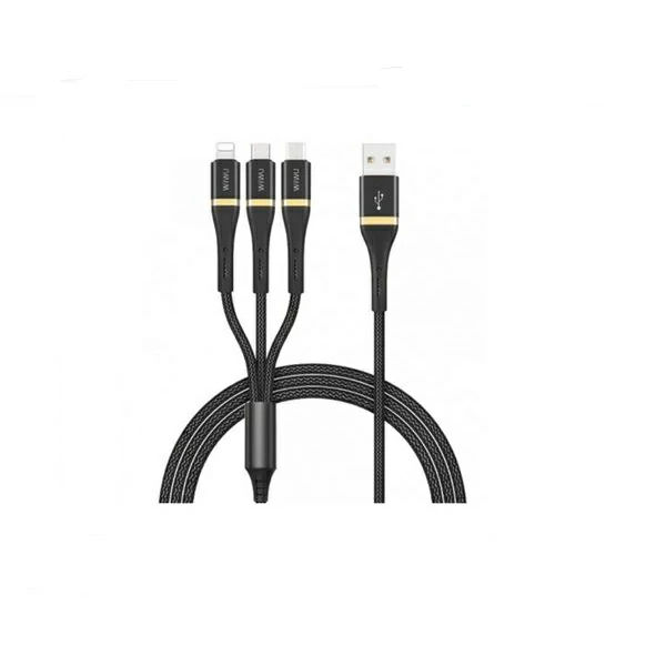 WiWU ED-104 3A Lightning+Type-c+Micro Cable