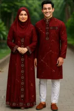 Couple Eid Combo, Panjabi with Pajama and Borka with Hijab