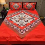 Pure Panel Cotton Bed Sheet with 2 Pillow Covers, 6 Colours