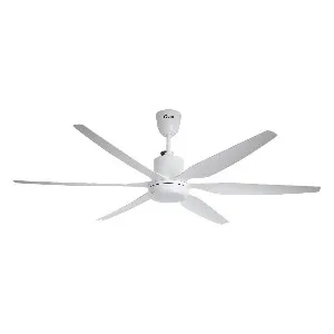Qulik Silex 66"- Modern Decorative Silent ABS Blade Under light with Remote Ceiling Fan (White) Q-6507-W
