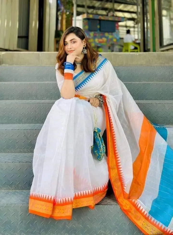 Tangail Modhurai Saree with Blouse Piece, 13 Haath