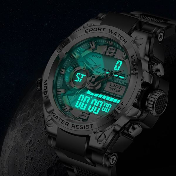 LIGE 8922 Men Military Waterproof Watch