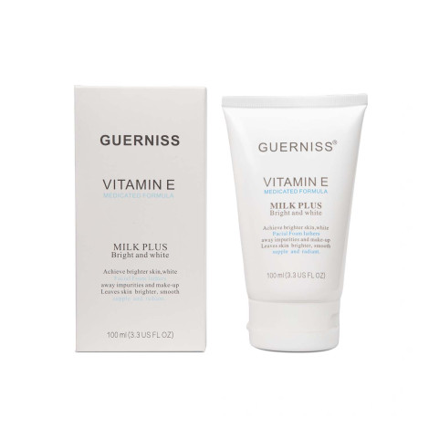 Guerniss Vitamin E Milk Plus Bright & White Face Wash 100ml (Hong Kong)