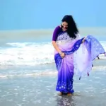 Chanderi Silk Floral Digital Print Saree, 4 Colours