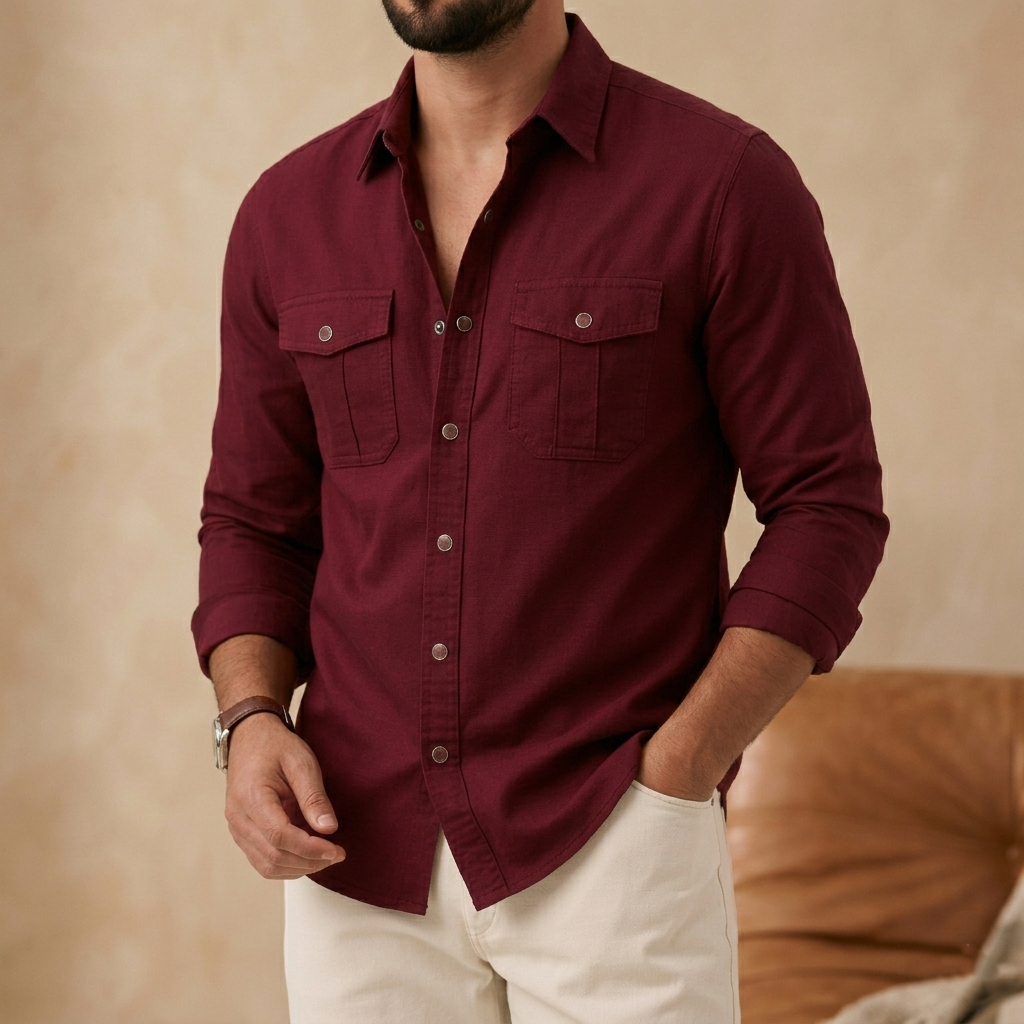 Full sleeves double pocket Shirt