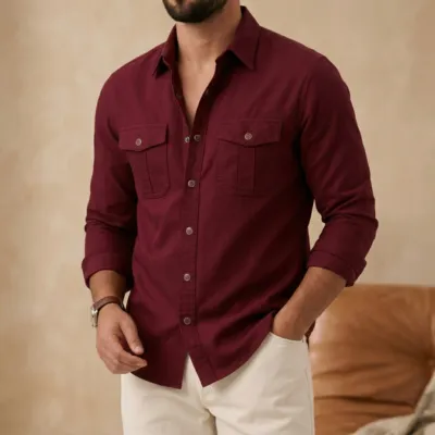 Full sleeves double pocket Shirt