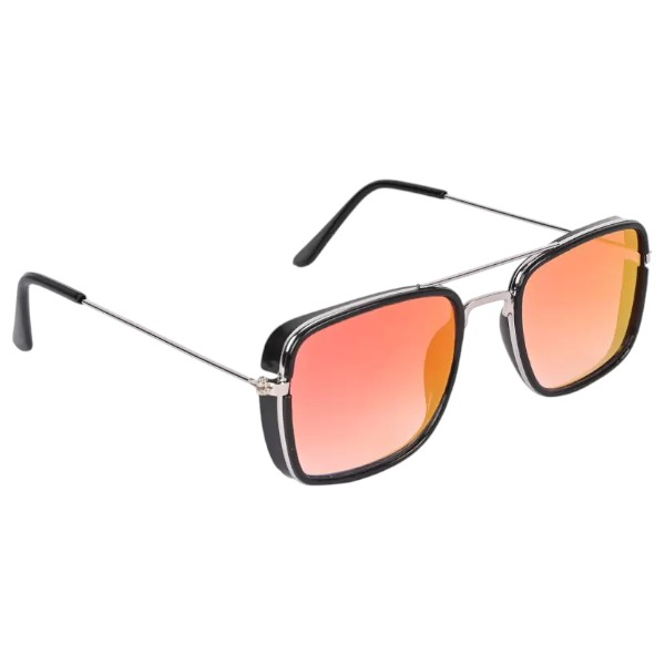 UV Protection Rectangular Sunglasses (Free Size) (For Men & Women, Red)