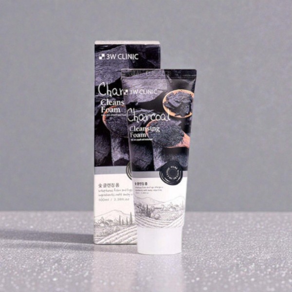 3W Clinic Charcoal Cleansing Foam 100ml (Korea)