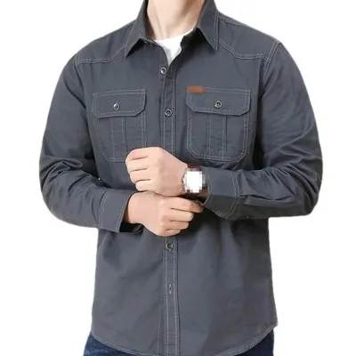 Full sleeves double pocket panel Shirt
