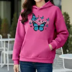 Premium Comfortable Printed Ladies Winter Hoodie
