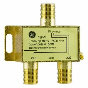 GE Digital 2-Way Coaxial Cable Splitter