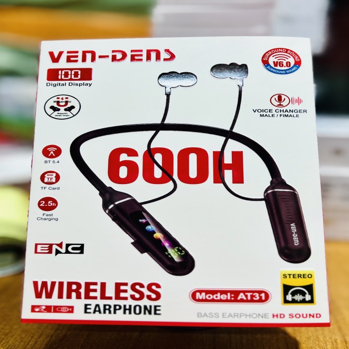 VEN-DENS 600H Wireless Earphone (Model: AT31)