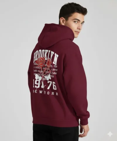 Unisex Printed Drop Shoulder Hoodie, 280 GSM, Length 27 to 30 Inch
