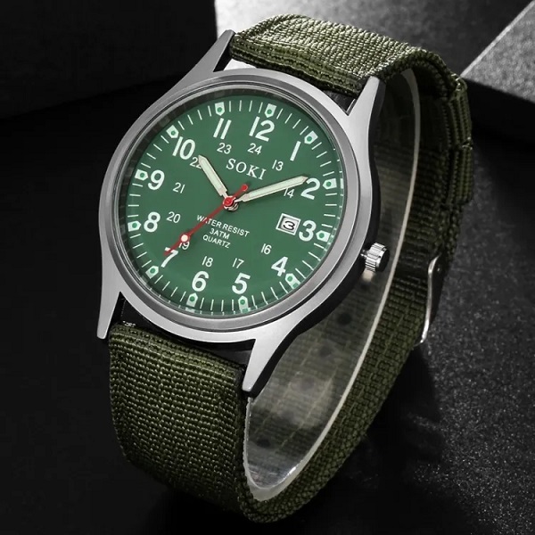 Men's Nylon Luminous Waterproof Quartz Wristwatches-Luxury Men Watch