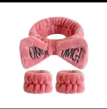 Women's Coral Fleece Bow Headband for Face Washing, 5 Colours