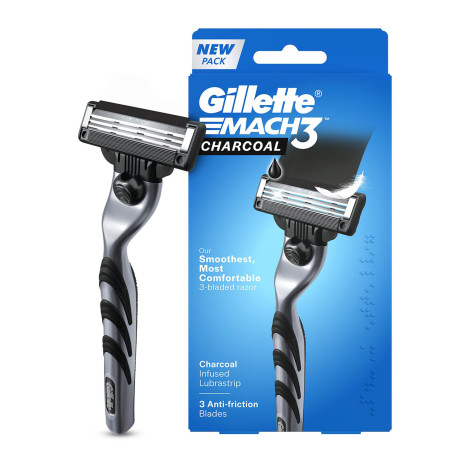 Gillette Mach3 Charcoal 3-Bladed Razor (India)