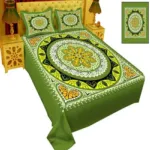 Pure Panel Cotton Bed Sheet with 2 Pillow Covers, 6 Colours