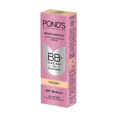 Ponds Ivory SPF30 PA++ All In One Niacinamide 3% BB+ Cream 18g (India)