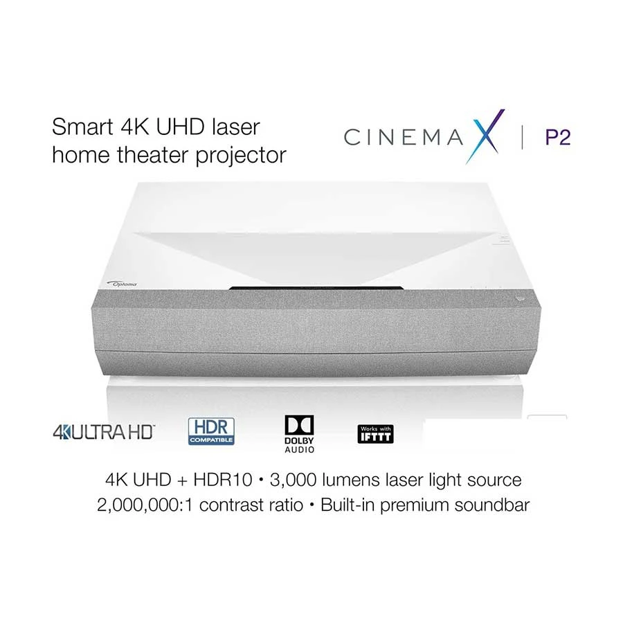 Optoma CinemaX P2 4K UHD Laser DLP Ultra Short Throw Home Projector