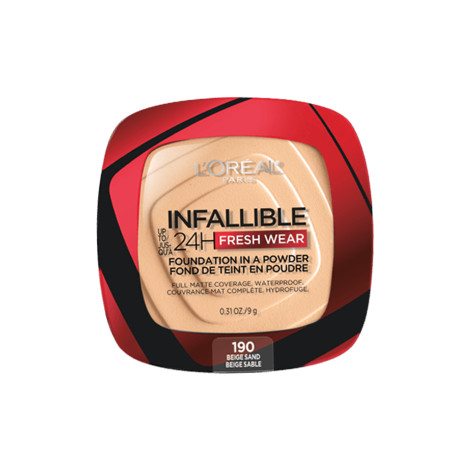 L'Oreal Infallible Fresh Wear Foundation in a Powder - 190 Beige Sand (USA)