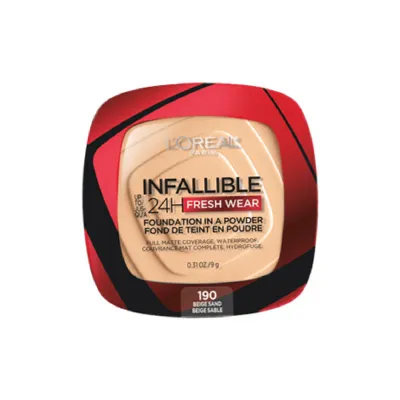 L'Oreal Infallible Fresh Wear Foundation in a Powder - 190 Beige Sand (USA)