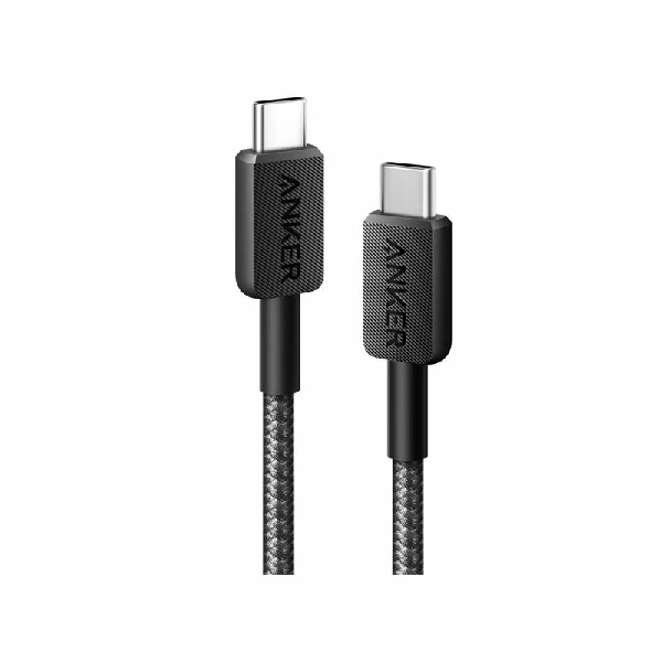 Anker 322 3ft Nylon Braided USB-C to USB-C Data Cable (A81F5H11) - Black