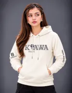 Women's Semi Baggy Brushed Cotton Hoodie, DTF Print, 5 Colours