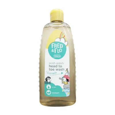 Tesco Fred & Flo Soft & Gentle Head To Toe Wash 500ml (UK)