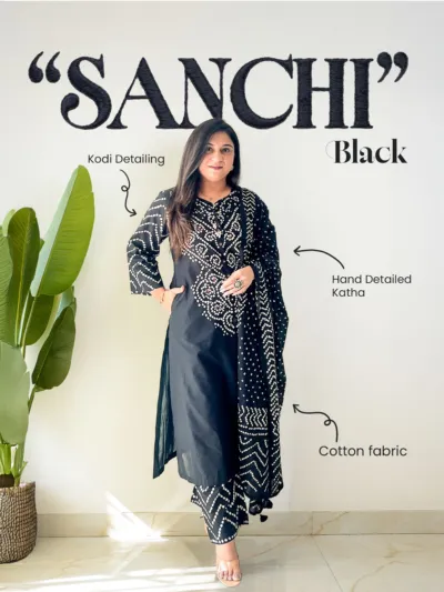 Soft Cotton Chunri Print Three Piece with Glass Work, 6 Colours