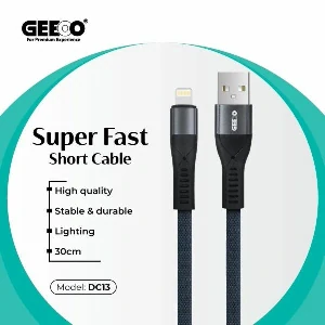 Geeoo DC13 3A iPhone Lightning Short Cable – 30cm
