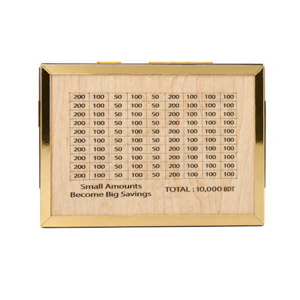 Wooden Money Saving Box (Piggy Bank) 10,000 tk