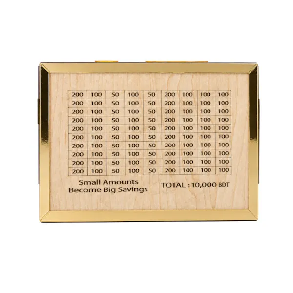 Wooden Money Saving Box (Piggy Bank) 10,000 tk